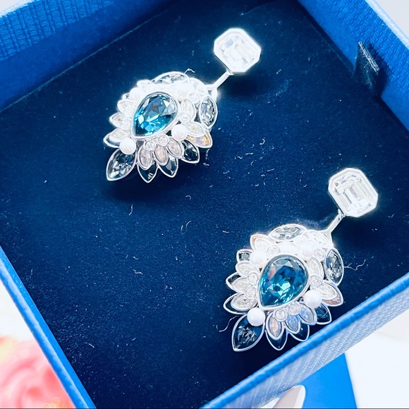 SWAROVSKI EARRINGS PHODIAM PLATED 5239856 DMUL/RHS PE 3.5 CM